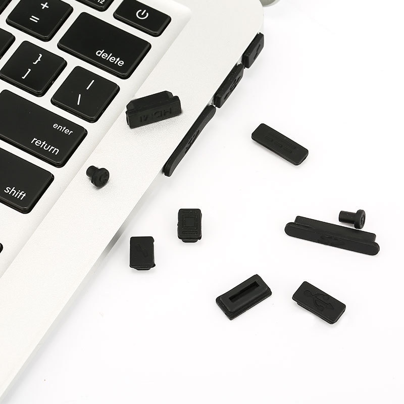 Set 13 đầu cắm silicon chống bụi cho các cổng máy tính/laptop nhiều màu sắc tùy chọn