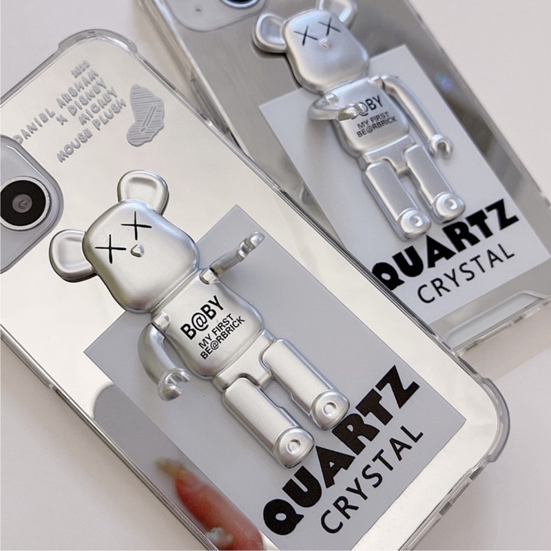 ỐP TRÁNG GƯƠNG Be@rbrick có tay đỡ đt.  ĐỦ DÒNG ĐT IPHONE SAMSUNG OPPO VIVO XIAOMI - Dòng ốp phần Chi tiết Sản phẩm