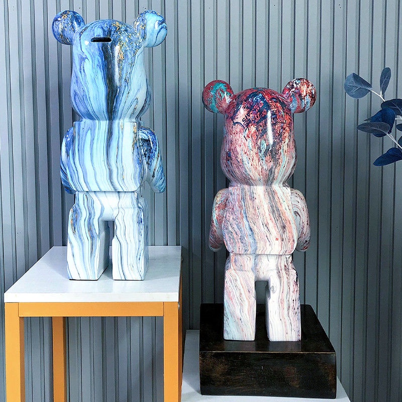 Ống Heo Tiết Kiệm 27cm Bằng Nhựa Resin Họa Tiết Gấu Hoạt Hình Nhiều Màu Sắc Sáng Tạo Trang Trí Phòng Khách