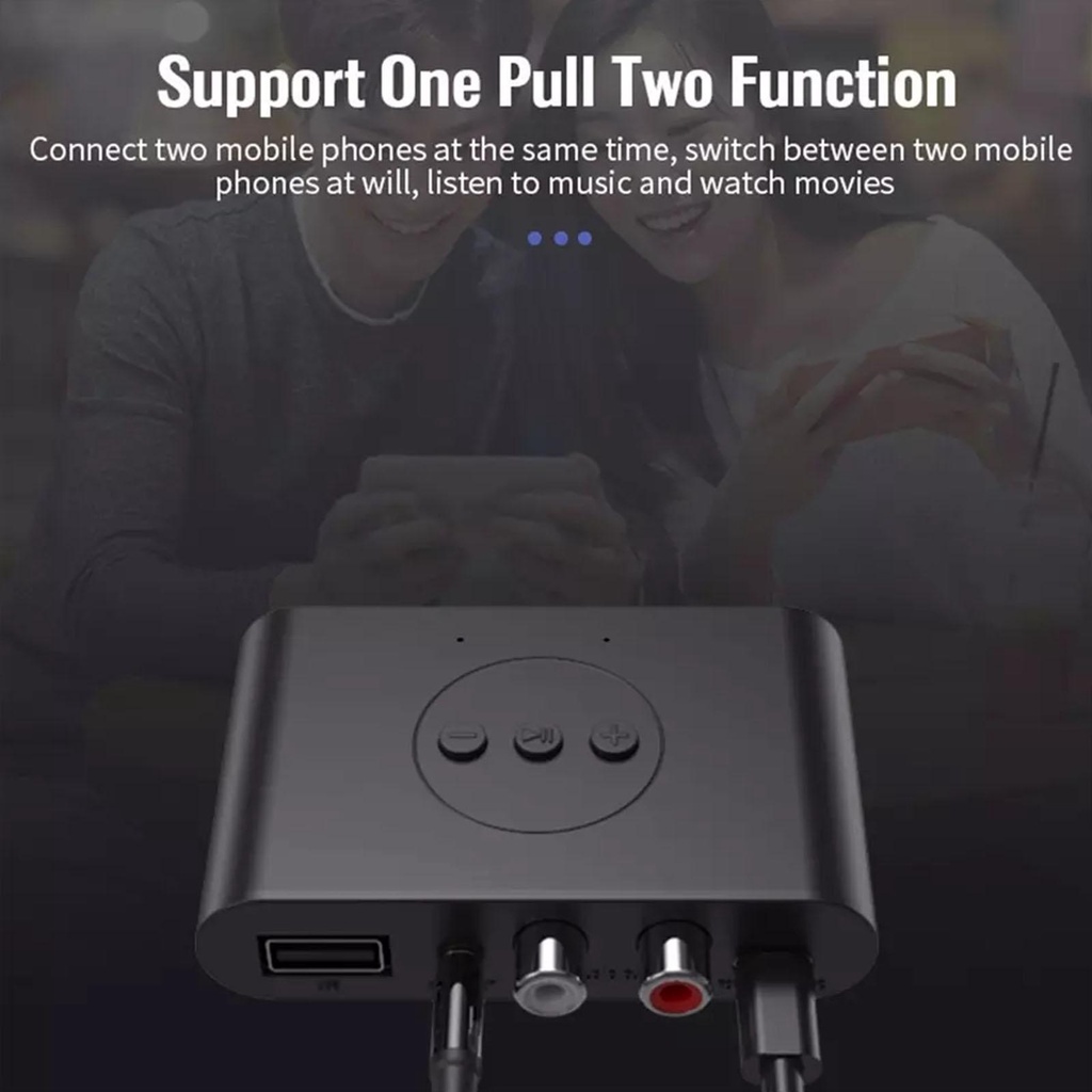 Thiết Bị Thu Bluetooth B21 Tích Hợp NFC Bộ điều hợp không dây âm thanh nổi với Mic Cho Loa Và Amply Hỗ Trợ Cổng 3.5mm, AV, USB