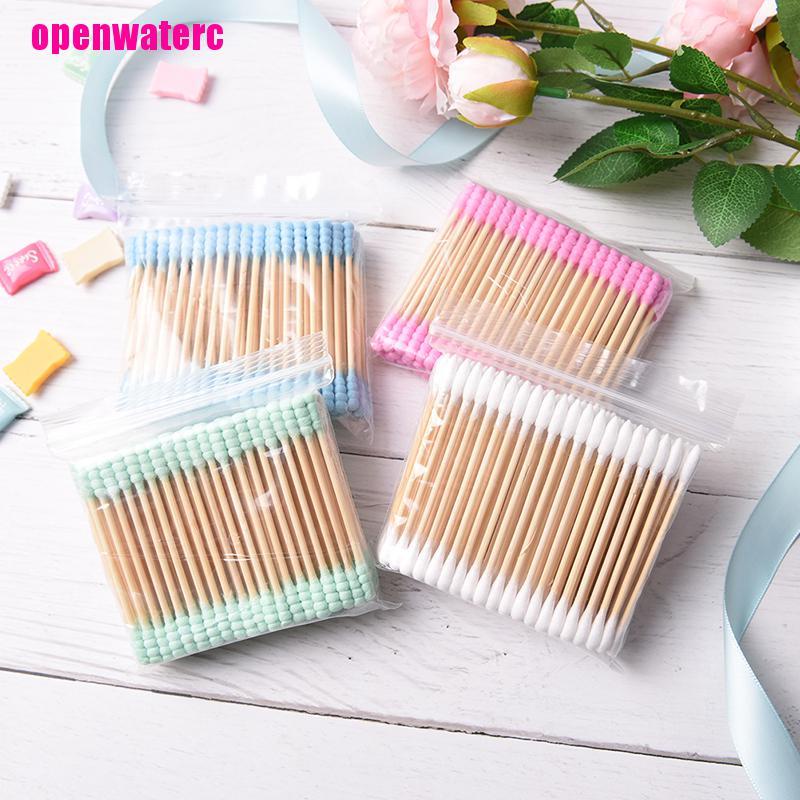 Túi 100 Tăm Bông Cotton Hai Đầu Màu Sắc Kẹo Ngọt