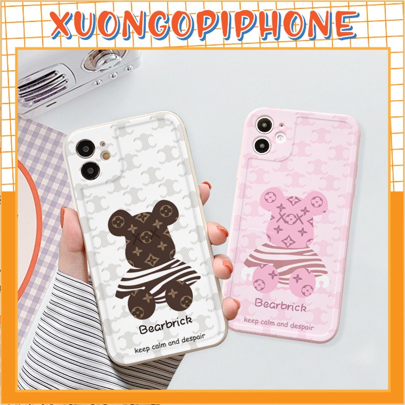 Ốp lưng IP viền nổi bóng bearbrick c.lin.e 🔸6plus/6s/6splus/7/7plus/8/8plus/x/xr/xs/11/12/13/14/pro/max/plus/promax