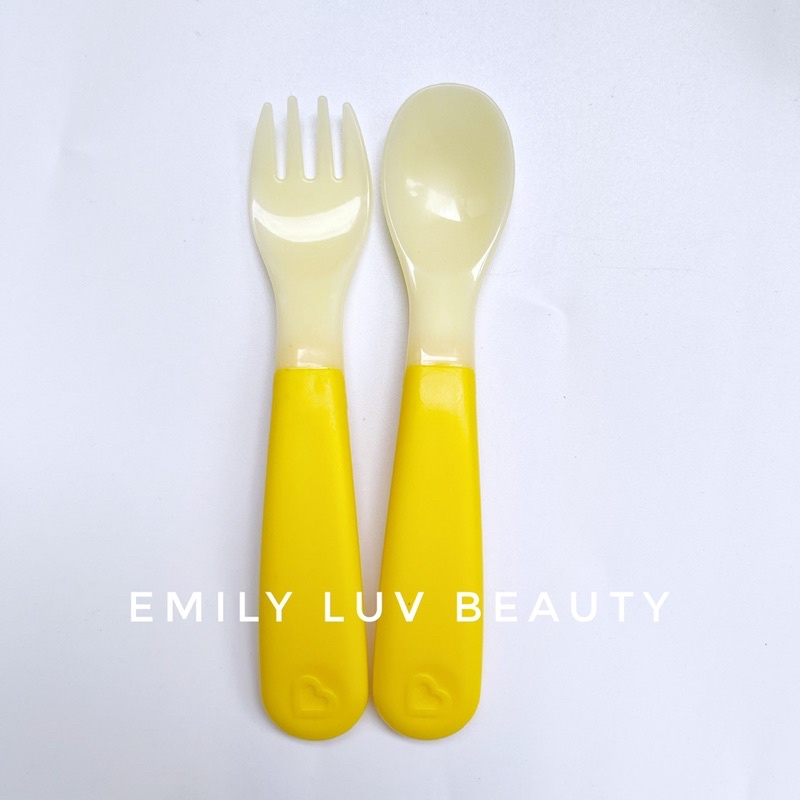 Bộ thìa / muỗng nĩa báo nóng Munchkin cho bé 12 tháng+