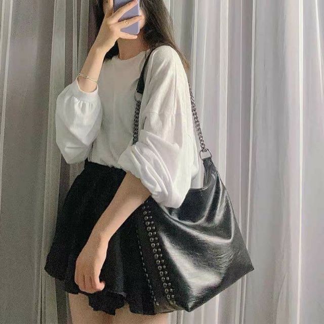 [Mã WB10KD giảm 10k đơn Bất kỳ] TÚI DA ĐINH HOT / TÚI TOTE NẠM ĐINH ULZZANG