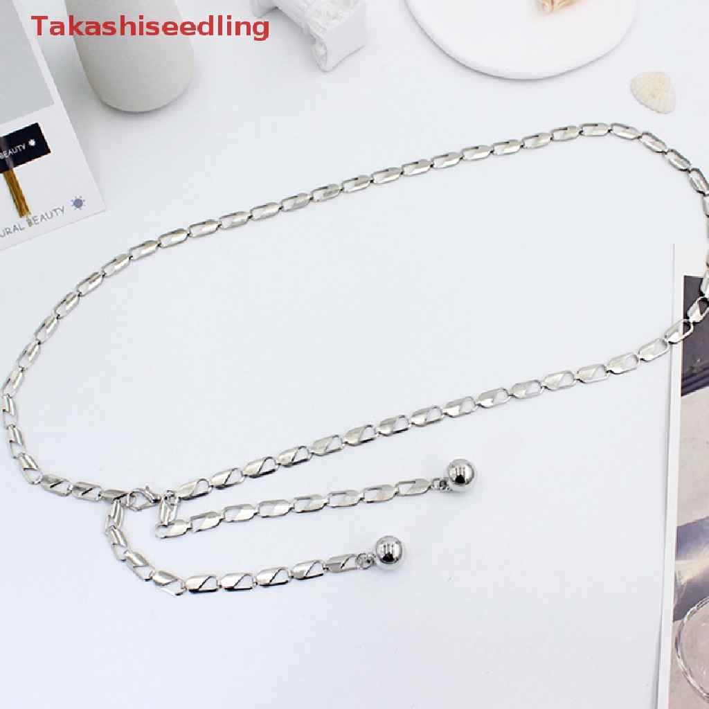 (Takashiseedling) Chuỗi Dây Xích Đeo Thắt Lưng Bằng Kim Loại Có Thể Điều Chỉnh Trang Trí Bikini Thời Trang Cho Nữ