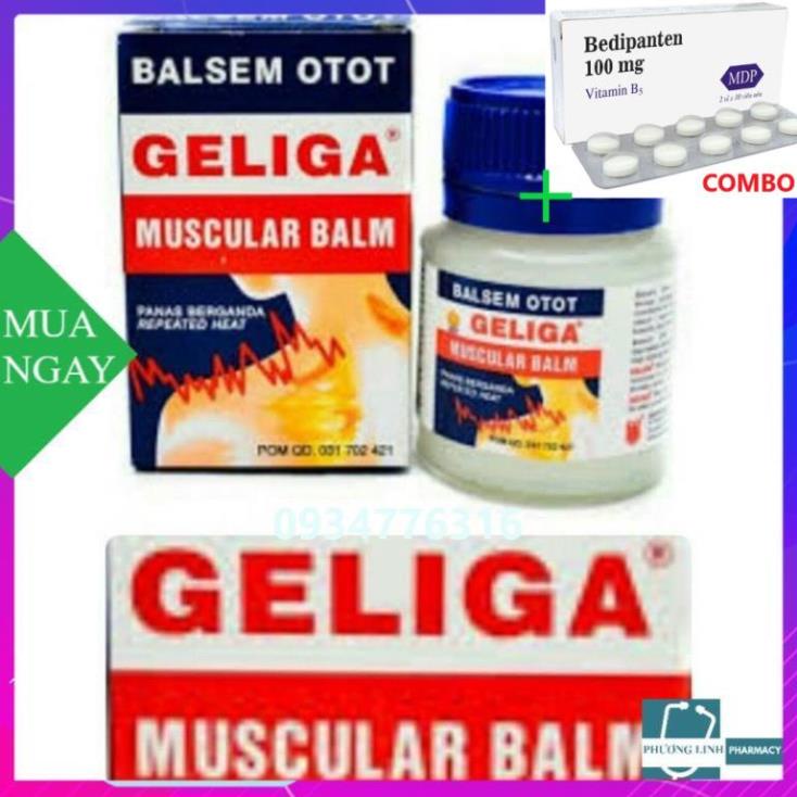 Combo Bedipanten 100mg +  DẦU CÙ LÀ LỬA GELIGA MUSCULAR BALM 40G