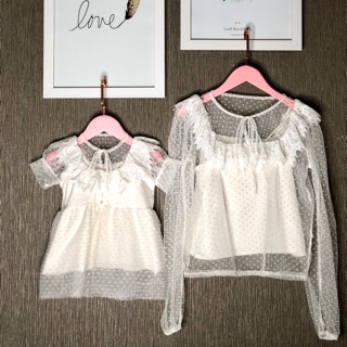 Sét đầm công chúa cho bé và áo cho mẹ💕