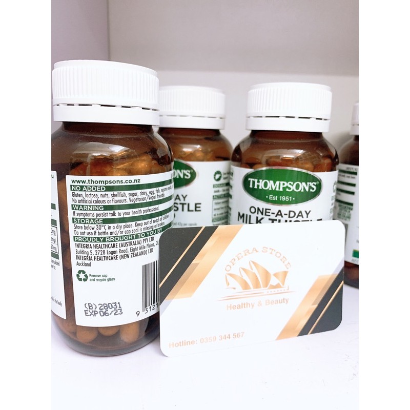 Thompson's Milk Thistle 42000mg 60v Thải độc Gan | Thế Giới Skin Care
