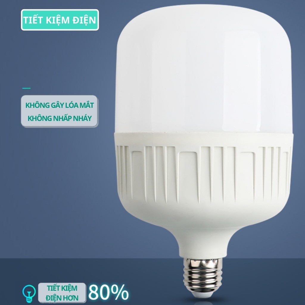 COMBO 3 Bóng đèn LED trụ tròn 65W AVILED bóng đèn led bulb, tiết kiệm điện ánh sáng trắng