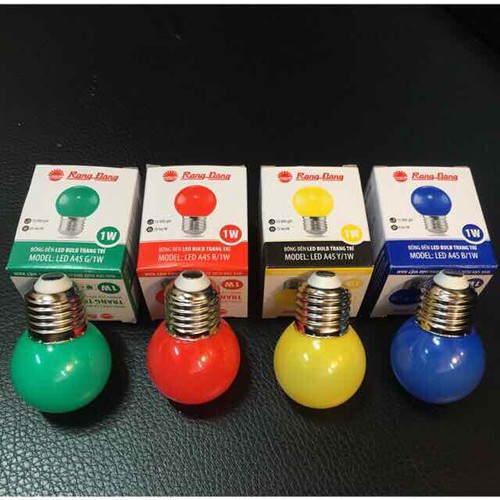 Bóng đèn LED BULB tròn Rạng Đông 1W nhiều màu (đèn trang trí)