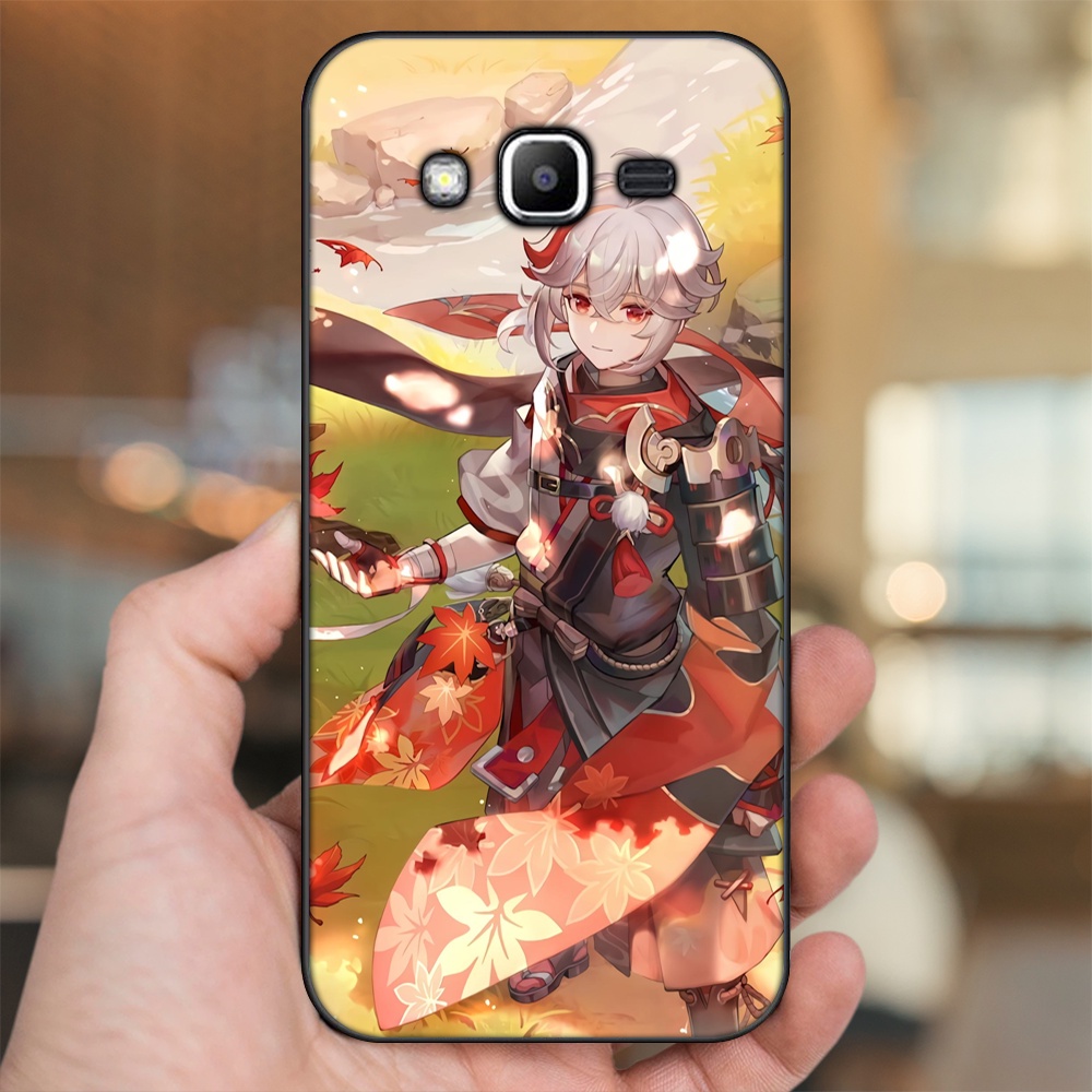 Ốp lưng Samsung J2 Prime, J3 2016, J5 2015 viền đen in hình Kazuha Genshin Impact