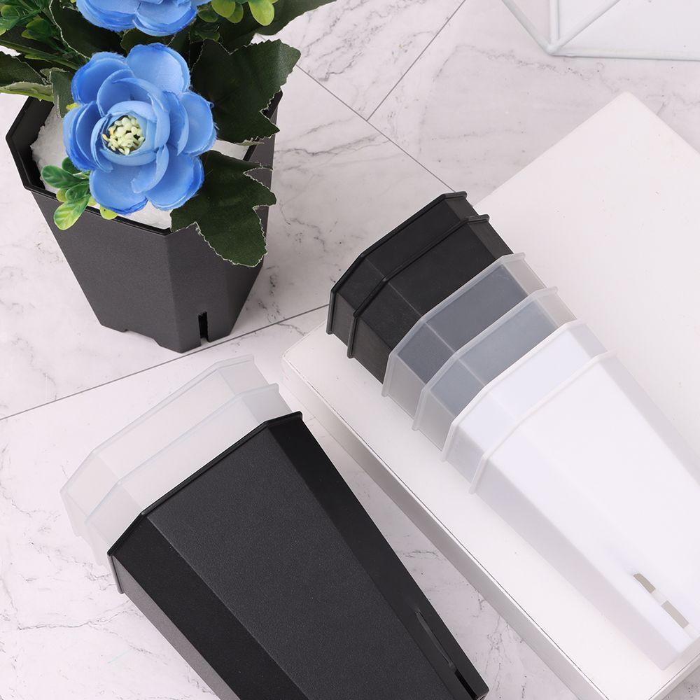 YANN1 Chậu Nhựa Trồng Cây Trang Trí Hình Bát Giác