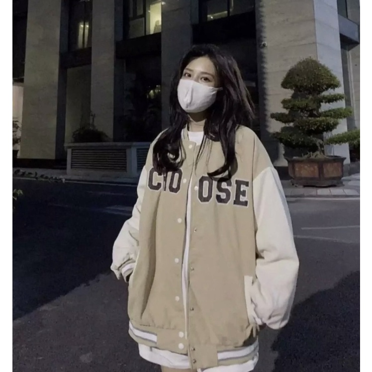 Áo khoác bomber (CÓ ẢNH THẬT) chất dạ nhung tăm cao cấp áo khiacs unisex thêu chưc CHOOSE