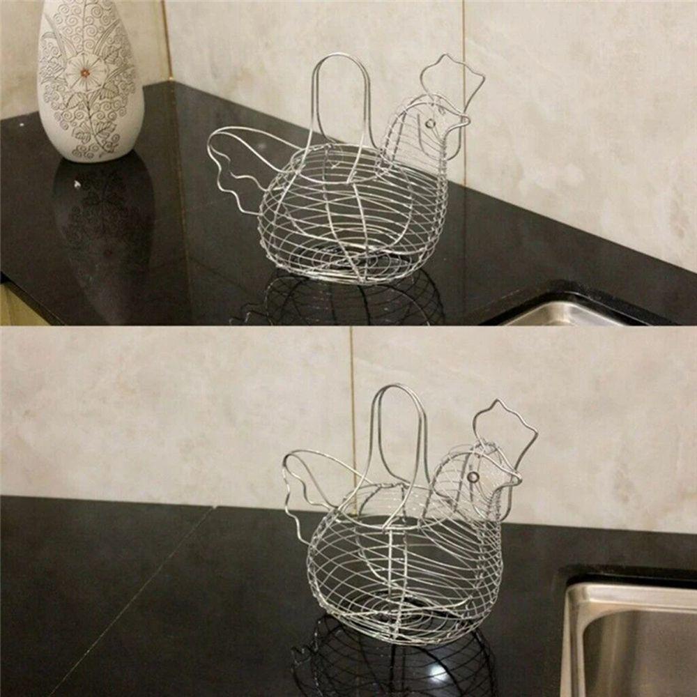Rổ Đựng Trứng Gà Bằng Dây Kim Loại Độc Đáo Trang Trí Nhà Cửa