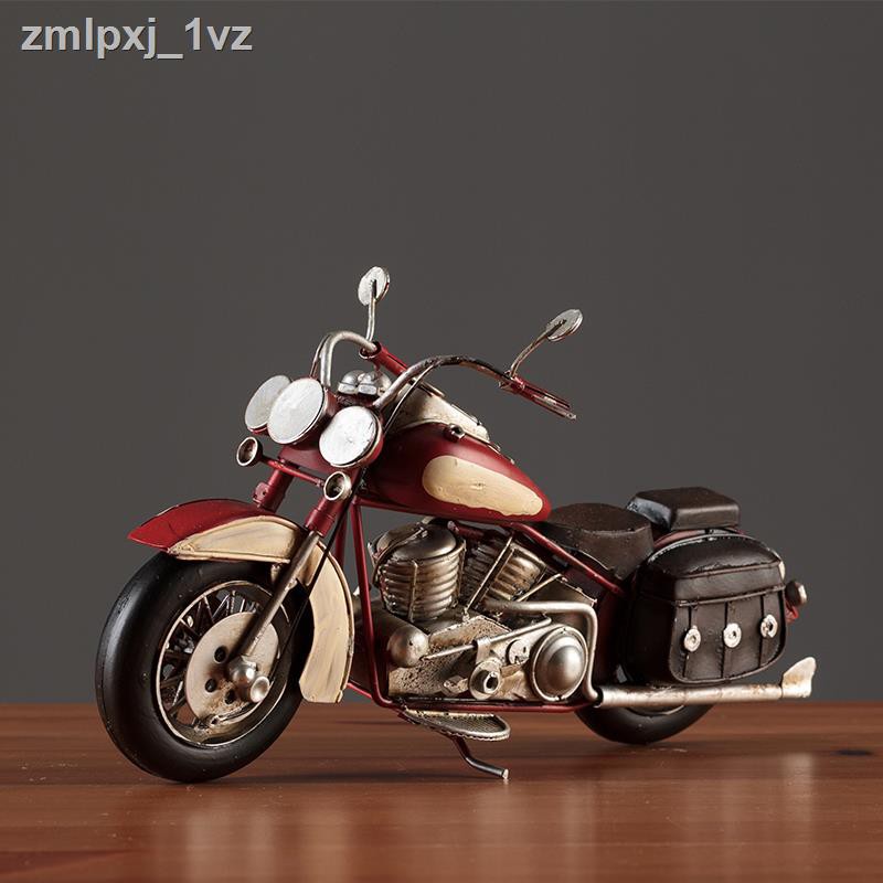 ♕ ❁ ✹◕►phòng khách xe máy Harley cổ điển Tủ rượu mô phỏng hình ô tô bằng sắt rèn làm quà tặng trang trí nhà cửa