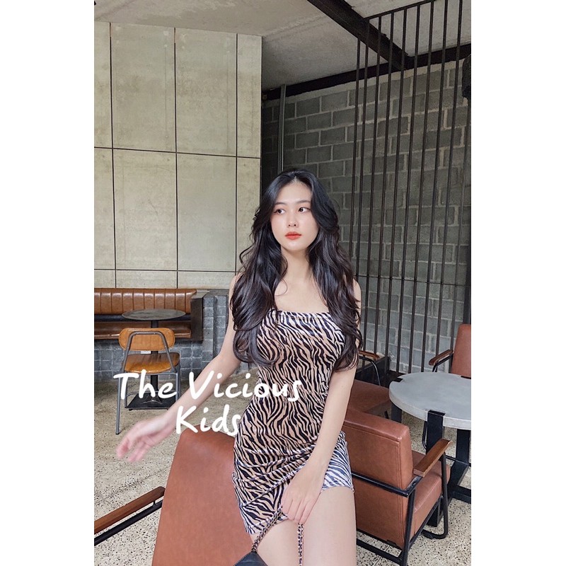 Đầm Nhung Hoạ Tiết