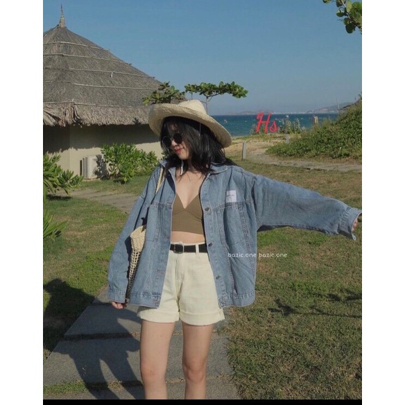 Áo khoác jean logo chất jean dày cao cấp loại 1 siêu xinh, cực phẩm luôn nha MEMN mã 1171