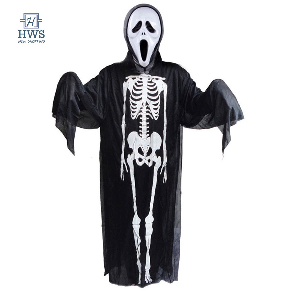 Gs Bộ Đồ Hóa Trang Bộ Xương + Mặt Nạ Halloween