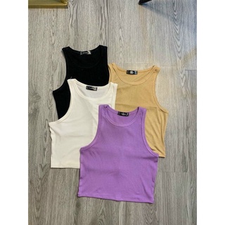 Áo ba lỗ len tăm croptop sát nách from ôm,dáng ngắn có giãn 4 chiều