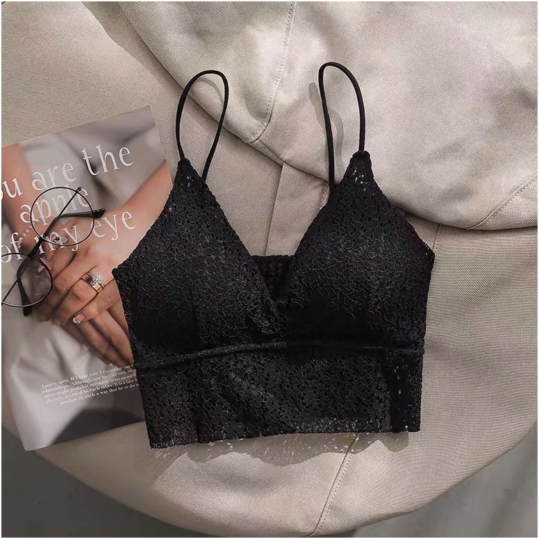 Áo bra ren hoa 2 dây thoáng mát sang chảnh Wexuu Design BR02