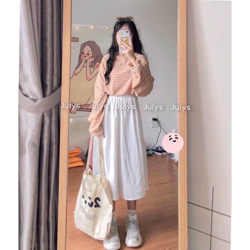 [GIÁ HUỶ DIỆT] Chân Váy Trơn Dáng Dài 3 Màu - Chân Váy Vintage Phong Cách Hàn Quốc(ảnh thật chụp gương) | BigBuy360 - bigbuy360.vn