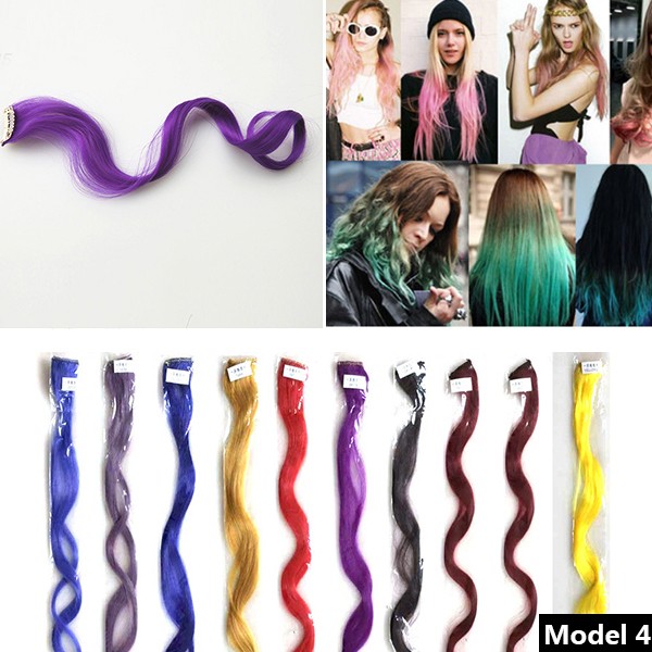 SSH 1PC Colorful Synthetic Hair Clip In Extension Women's Beauty Curly Hair Piece Wigs