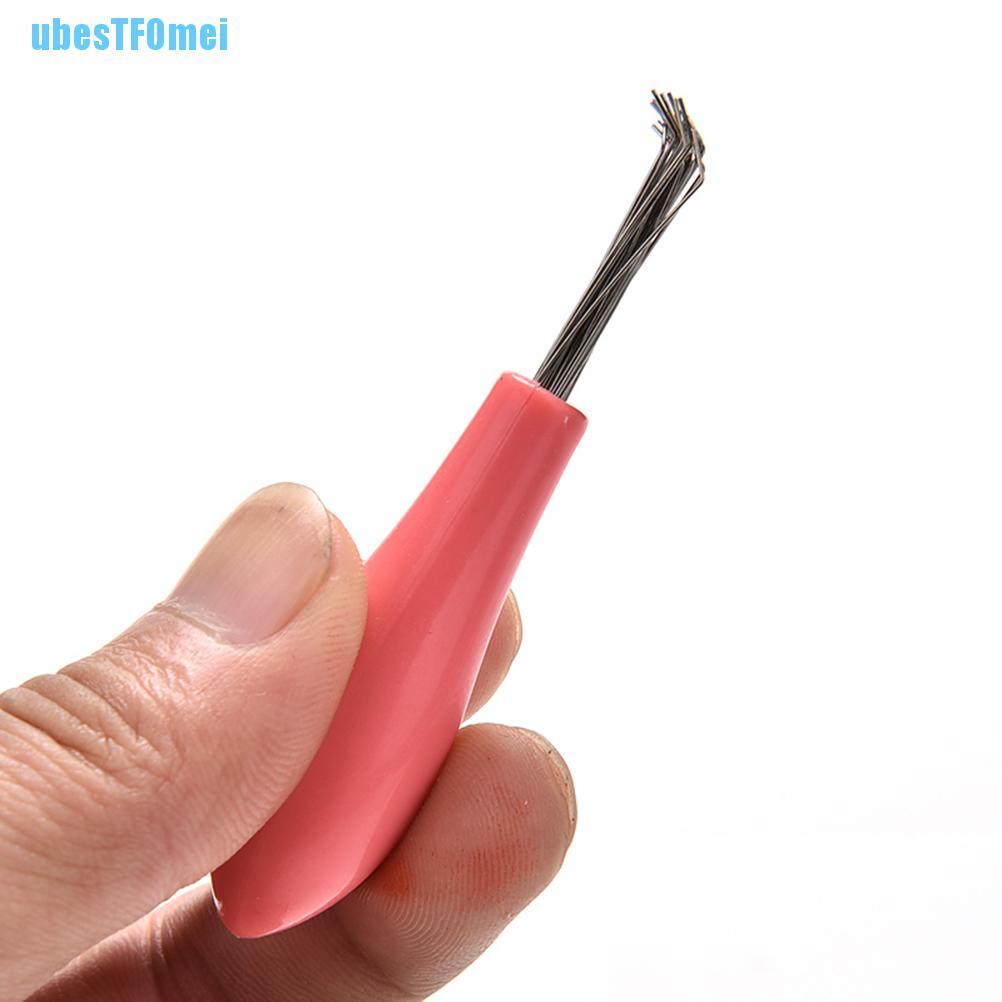 [Hàng mới về] Dụng cụ làm sạch lược chải tóc tay cầm nhựa màu hồng