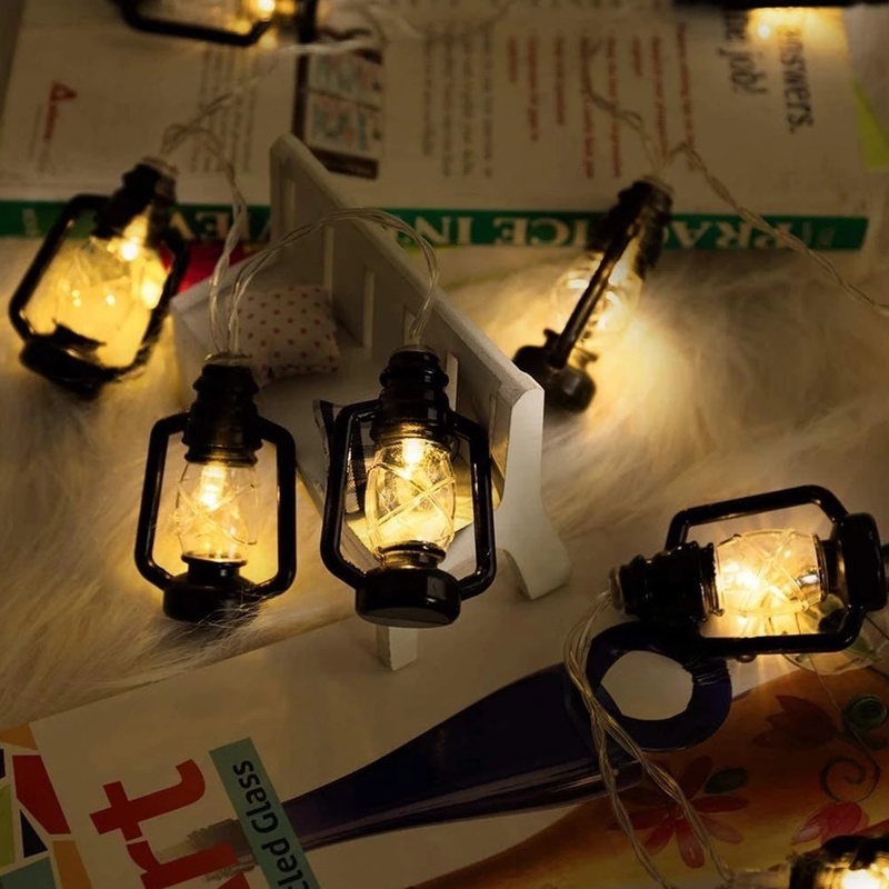 Dây Đèn Led 10 Bóng Hình Bình Hoa Phong Cách Retro Độc Đáo