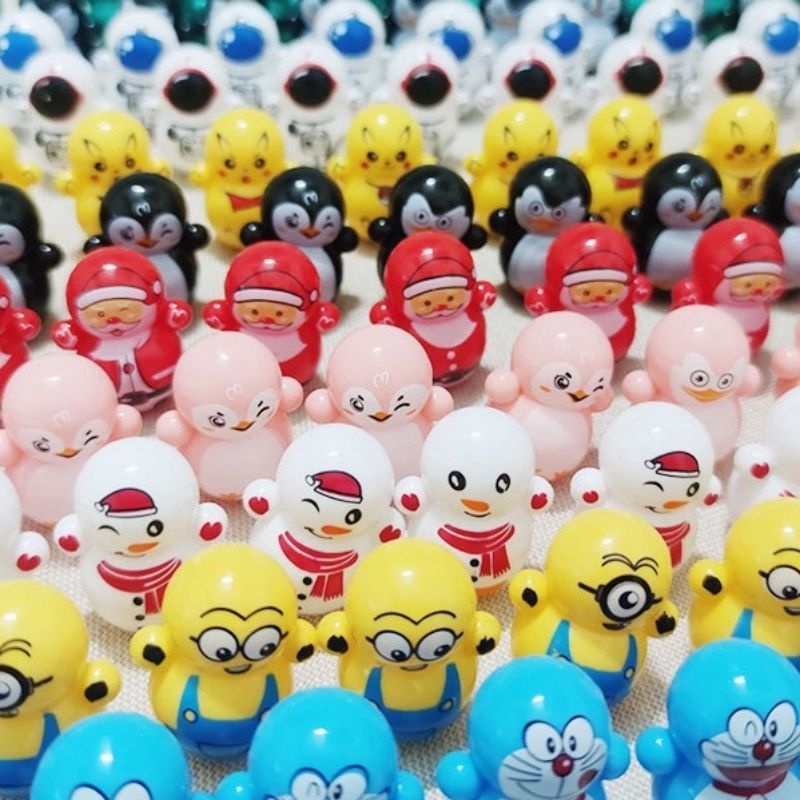 đồ chơi BamPi mini dễ thương, doremon, minion,pikachu,siêu nhân, thần tài tết, chim cánh cụt, phi hành gia