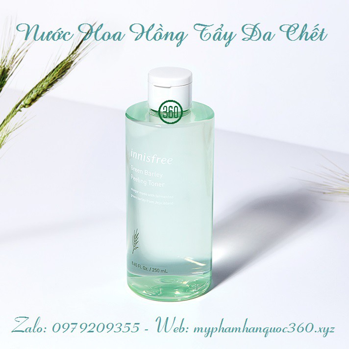 Nước Hoa Hồng Tẩy Da Chết Innisfree Green Barley Peeling Toner 250ml