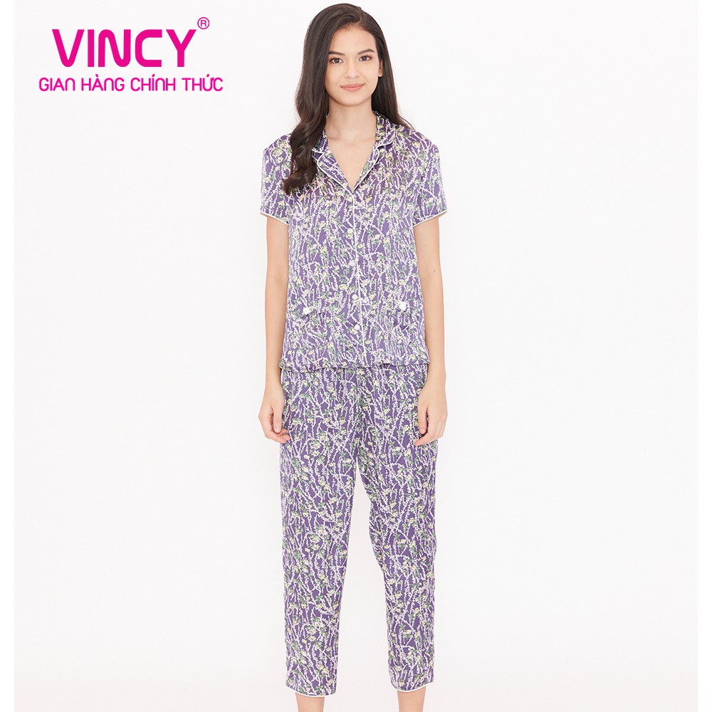 [Mã FASHIONMALLT4 giảm 15% đơn 150k] Bộ satin dài Vincy BSD032W91