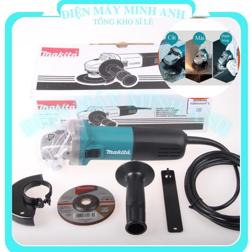 Máy mài góc cắt sắt cầm tay mini MAKITA 9556 Total Lõi Đồng công suất 860W giá rẻ