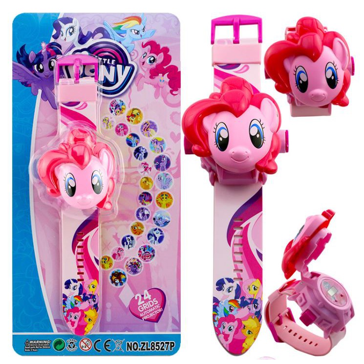 Đồng Hồ Chiếu 24 Hình 3D Kira Kỳ Lân Mickey Ultraman Hello Kitty Hoạt Hình