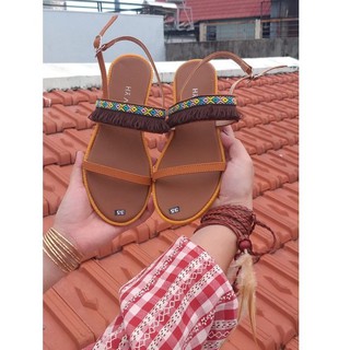 Dép Sandal Thổ Cẩm Boho Vintage