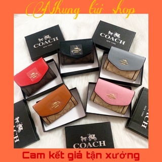 Ví nữ coach ngắn mini nhỏ gọn kèm ảnh thật và video