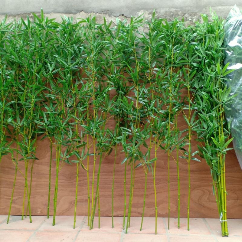 Câu giả _Trúc (tre) giả, cao cấp 1,5m_2m nhiều lá xịn . lá xanh non