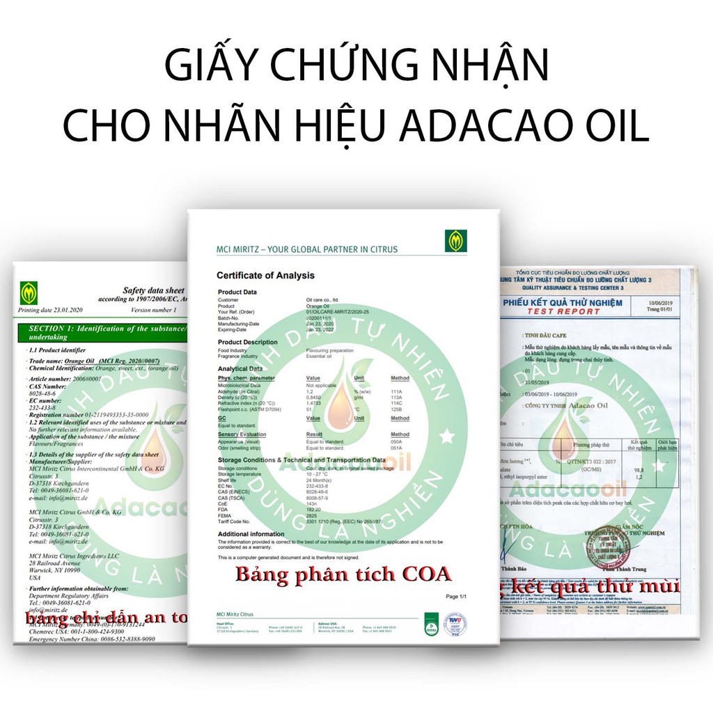 Tinh dầu cam ngọt nguyên chất thơm phòng - có kiểm nghiệm COA - tự chọn dung tích [50ml, 30ml, 20ml, 10ml]