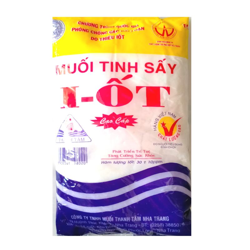 Muối tinh sấy i ốt Thanh Tâm gói 500g