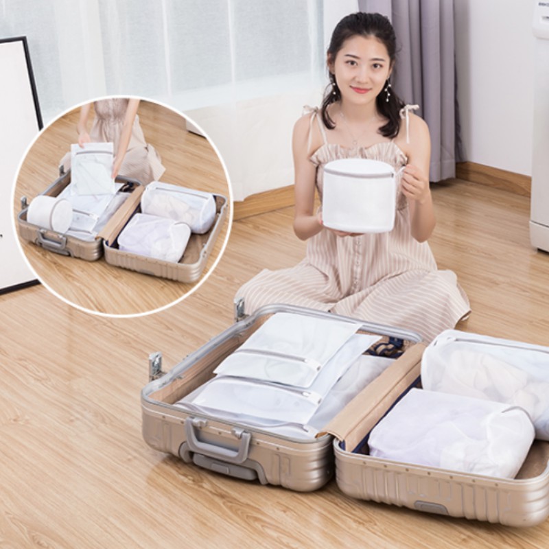 Combo 8 Túi giặt quần áo bằng vải lưới, bảo vệ quần áo khi giặt khỏi nếp nhăn và phai ố màu