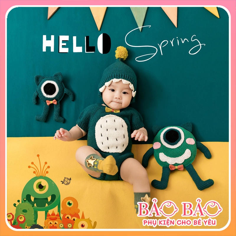 Bộ quần áo len cao cấp để chụp ảnh cho bé 6-12 tháng