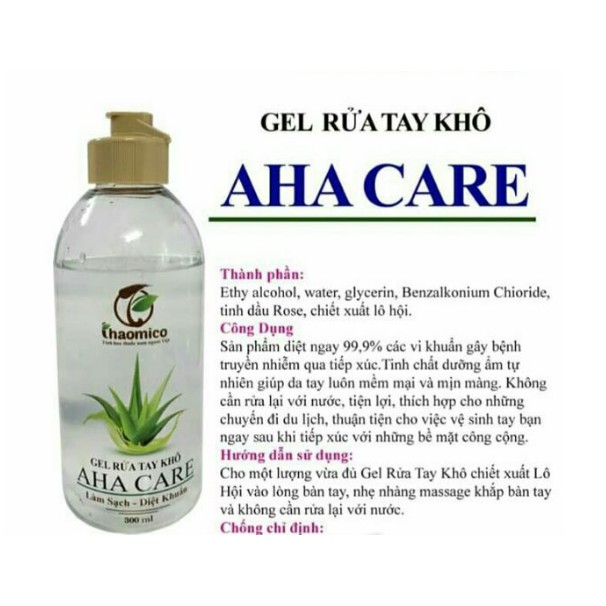GEL RỬA TAY KHÔ AHA CARE 300ML