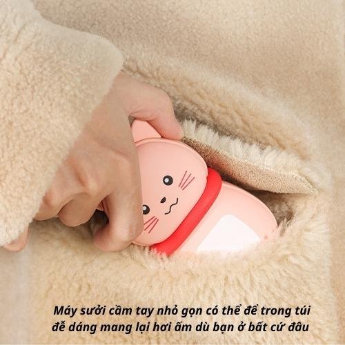 Máy sưởi ấm mini cầm tay thông minh dễ thương kiêm sạc dự phòng cho bé, BH 12 tháng XEKO48