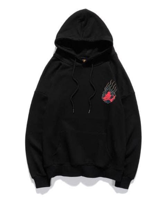 Áo hoodie unisex form rộng nam nữ mặt quỷ 0001 có big size vải nỉ bông ngoại cao cấp | BigBuy360 - bigbuy360.vn