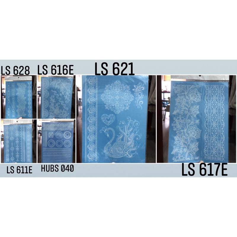 Miếng Dán Hình Xăm Henna Ren Trắng Chống Nước