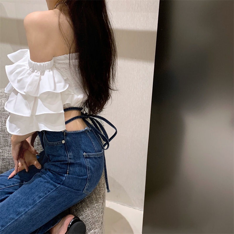 Áo Sơ Mi Tay Ngắn Trễ Vai Thiết Kế Mới Thời Trang Mùa Hè Dành Cho Nữ