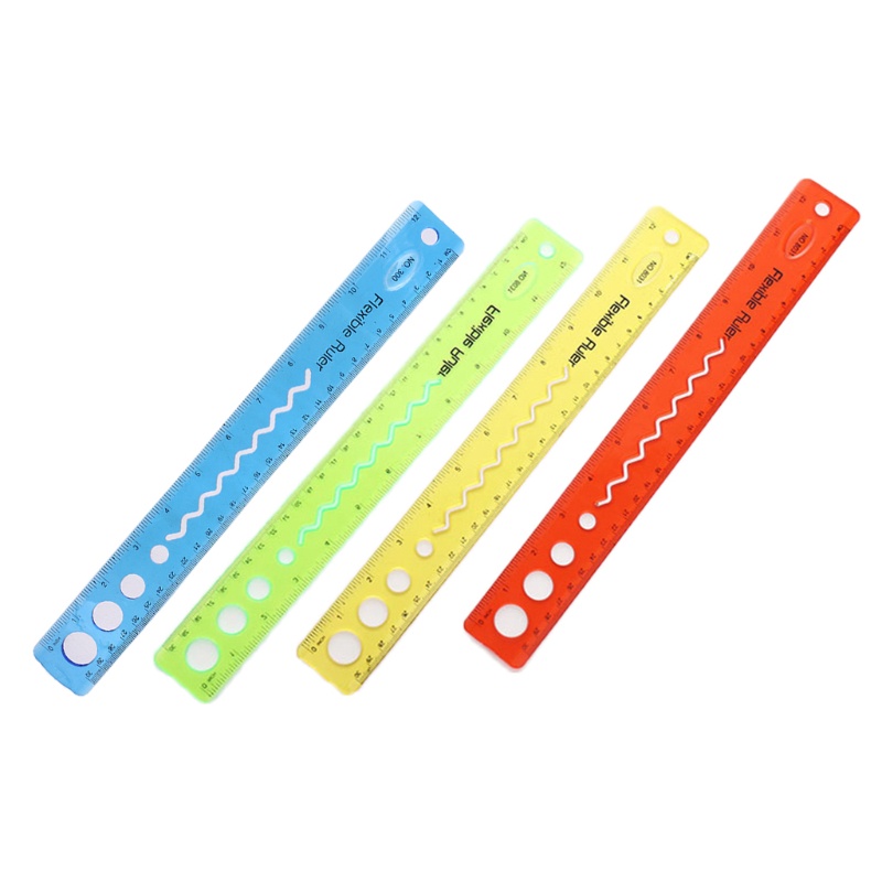Thước Thẳng Mềm Dẻo Nhiều Màu 30cm Dành Cho Văn Phòng / Trường Học