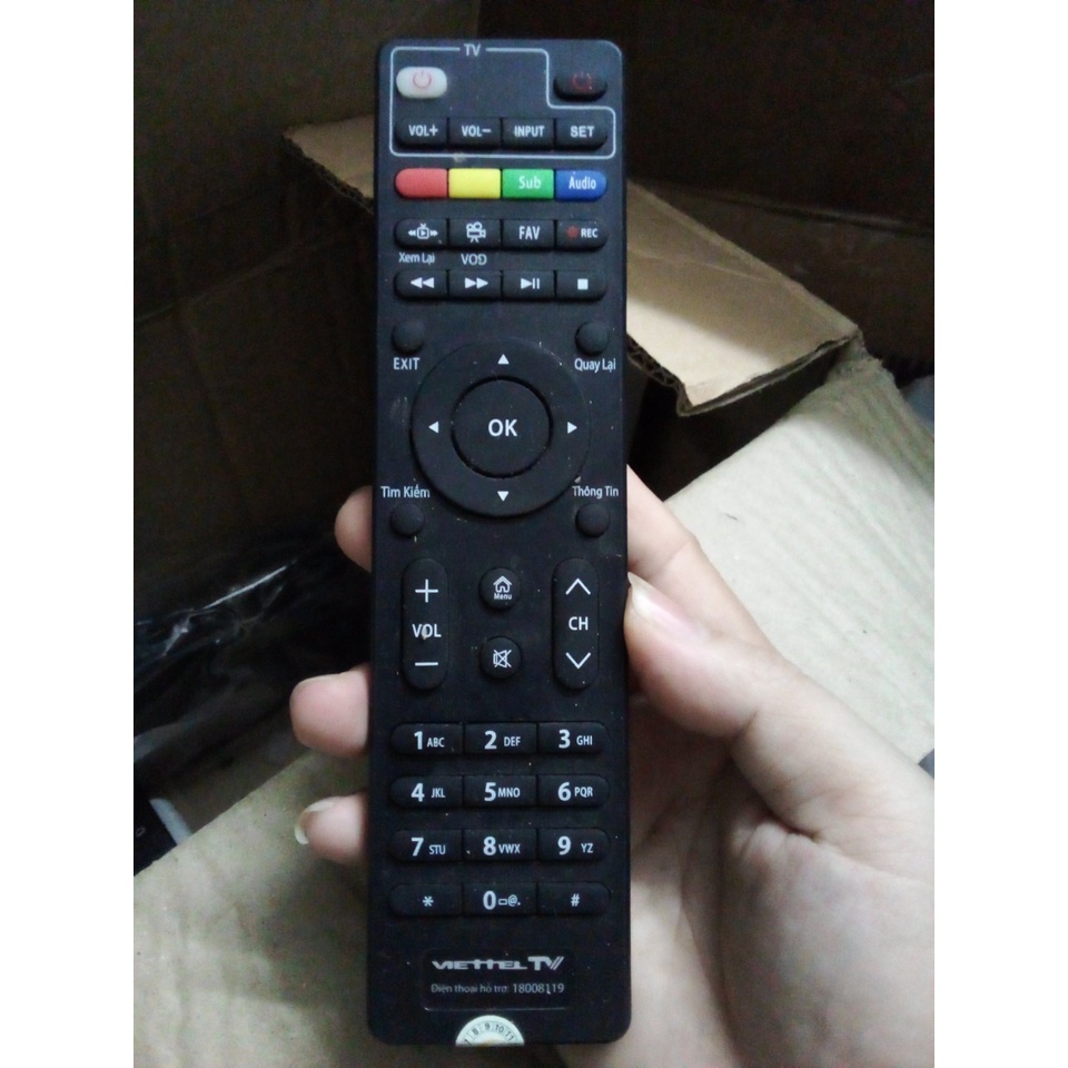 Điều khiển cho Set Top Box Viettel - Điều khiển IR có 4 nút TV learn