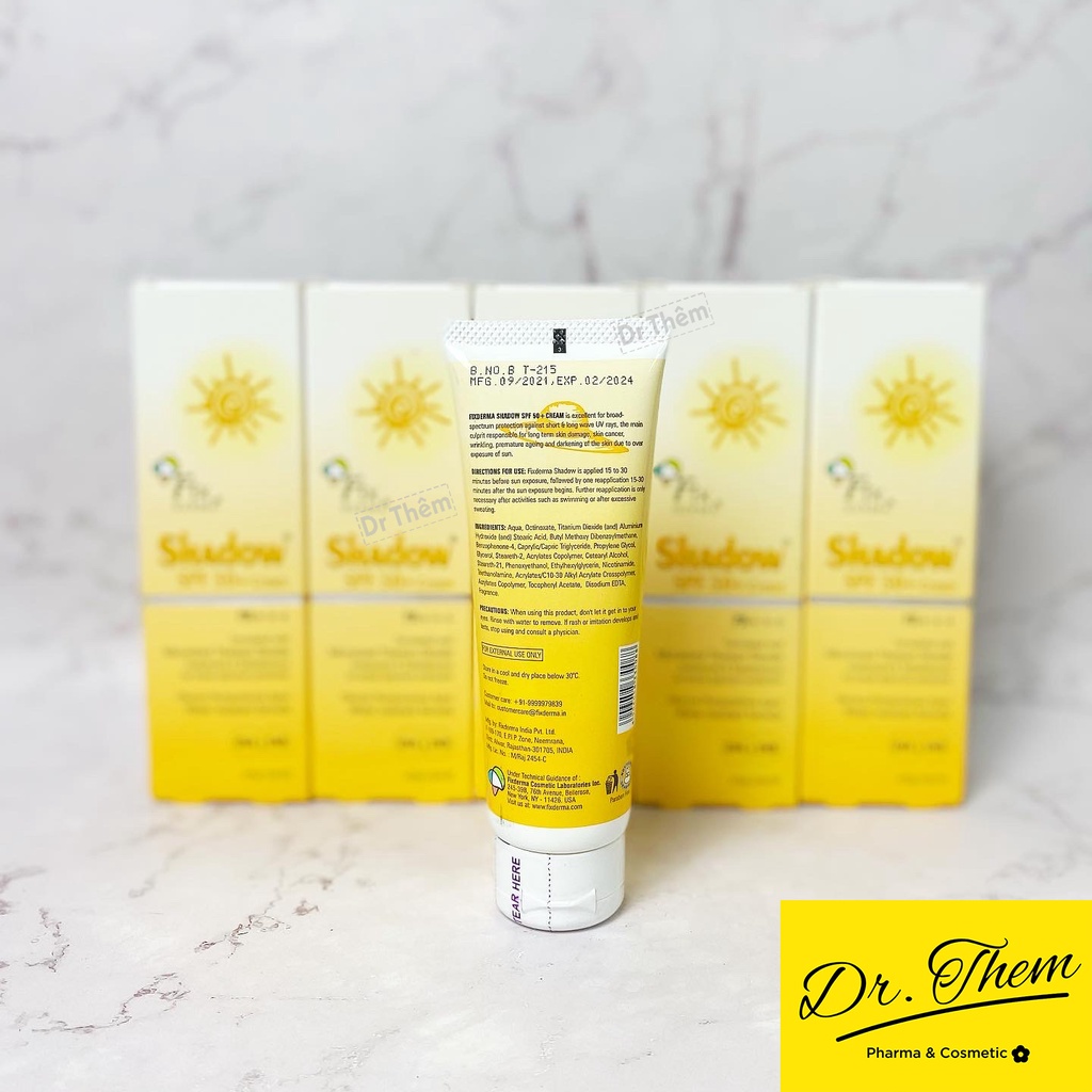 ✅[CHÍNH HÃNG] Kem Chống Nắng Fixderma Shadow SPF 50+ Cream - Cho Toàn Thân PA+++ 75g | BigBuy360 - bigbuy360.vn
