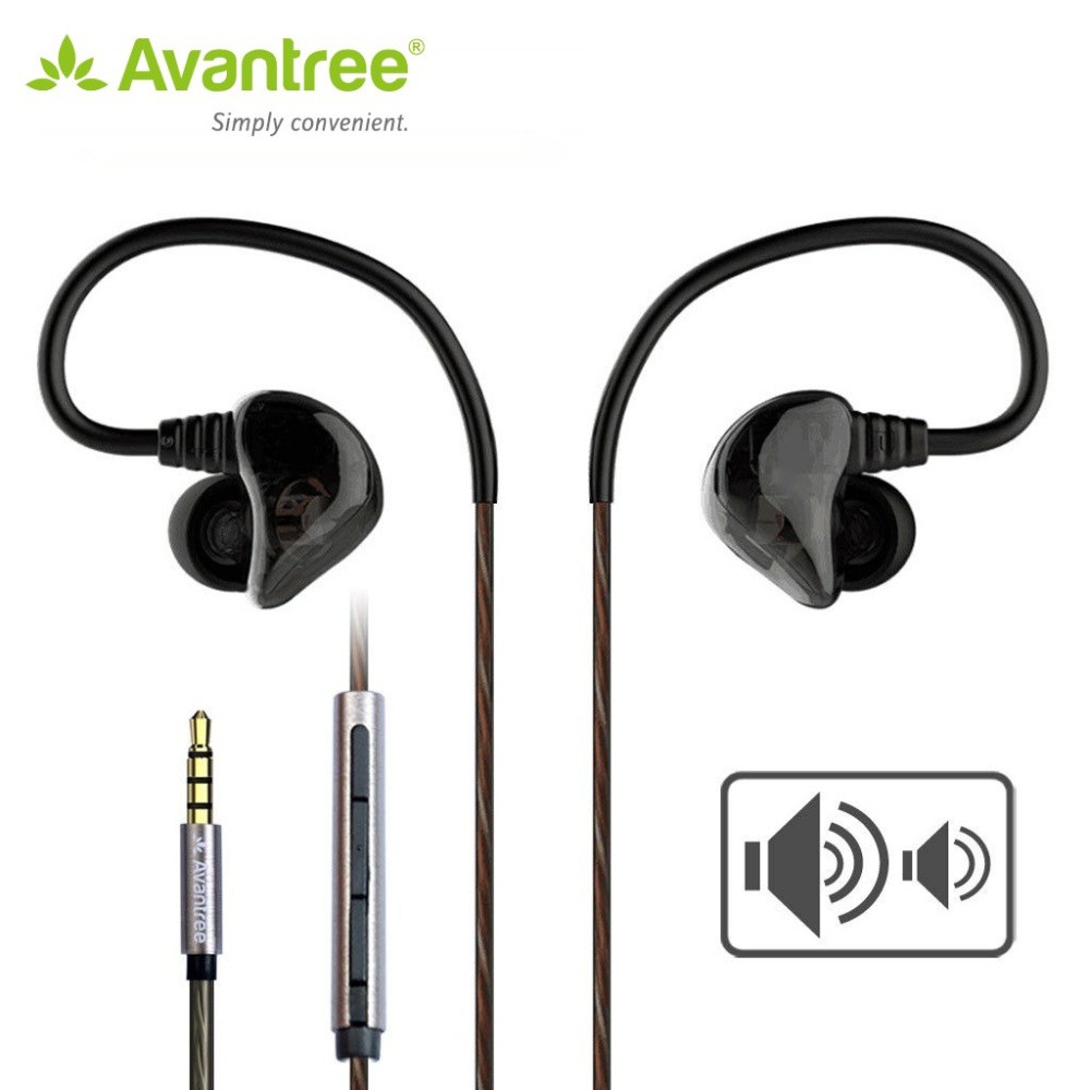 Tai nghe nhét trong tai kèm Mic có nút điều khiển âm lượng (In-Ear monitor Earphones - D18) chính hãng Avantree A2762