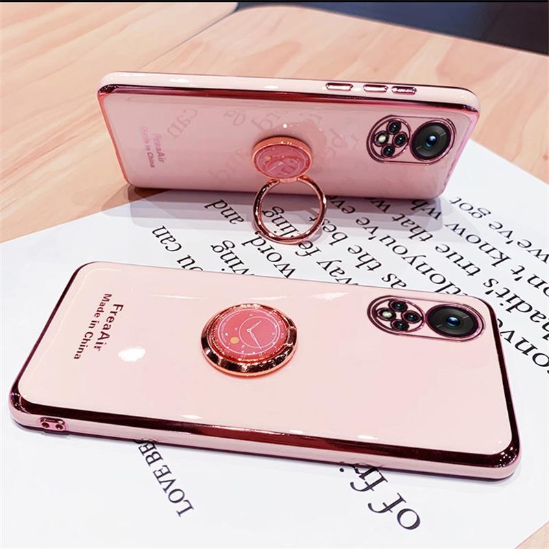 Ốp Điện Thoại Silicon Dẻo Mạ Màu Kèm Giá Đỡ Nhẫn Sang Trọng Cho Huawei Mate 20 Pro 20X Mate 30 Pro Mate 40 Pro Mate 10 Pro